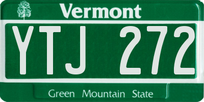 VT license plate YTJ272