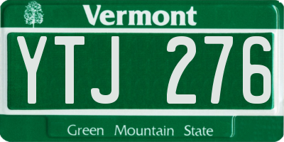 VT license plate YTJ276