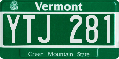 VT license plate YTJ281