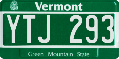 VT license plate YTJ293
