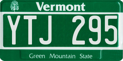 VT license plate YTJ295