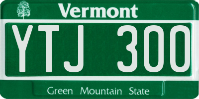 VT license plate YTJ300