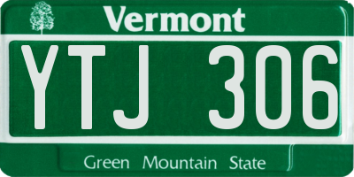 VT license plate YTJ306