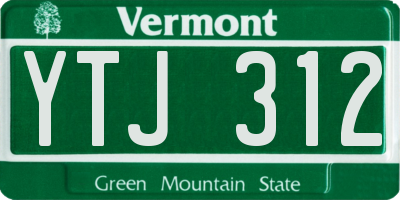 VT license plate YTJ312