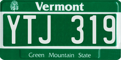 VT license plate YTJ319