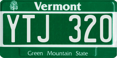 VT license plate YTJ320