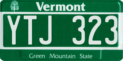 VT license plate YTJ323