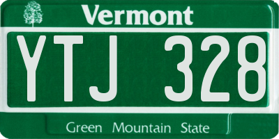 VT license plate YTJ328