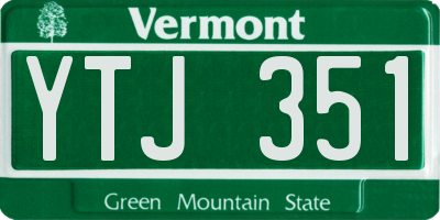 VT license plate YTJ351