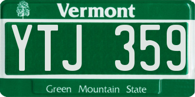 VT license plate YTJ359