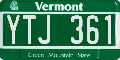 VT license plate YTJ361