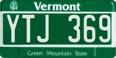 VT license plate YTJ369
