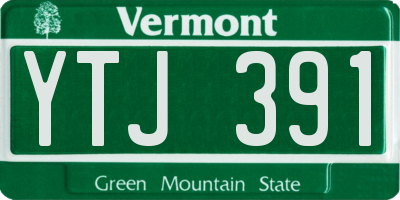 VT license plate YTJ391