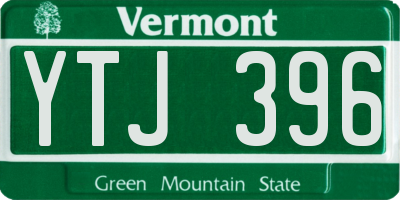 VT license plate YTJ396