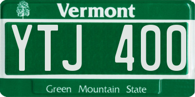 VT license plate YTJ400