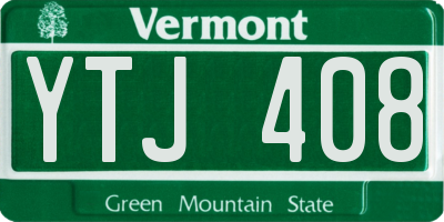 VT license plate YTJ408