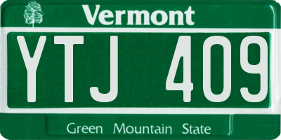 VT license plate YTJ409