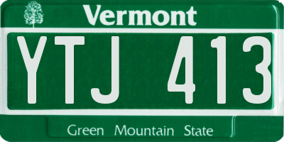 VT license plate YTJ413