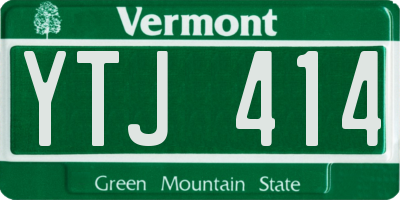 VT license plate YTJ414