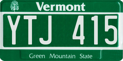 VT license plate YTJ415