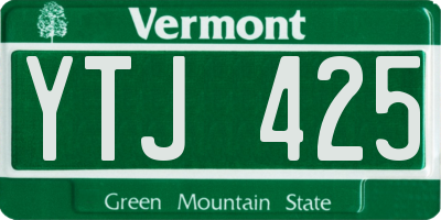 VT license plate YTJ425