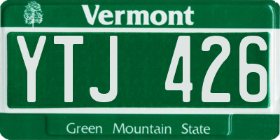 VT license plate YTJ426
