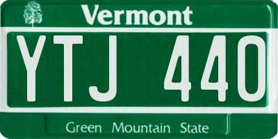 VT license plate YTJ440