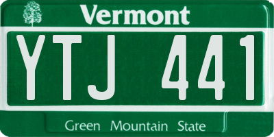 VT license plate YTJ441