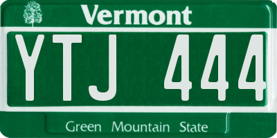 VT license plate YTJ444