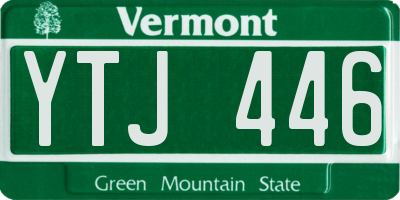 VT license plate YTJ446