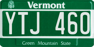 VT license plate YTJ460