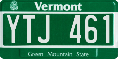 VT license plate YTJ461