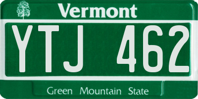 VT license plate YTJ462