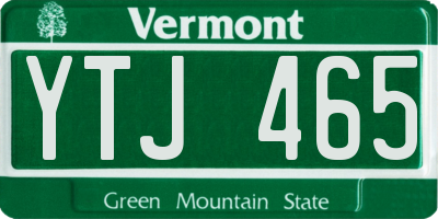 VT license plate YTJ465