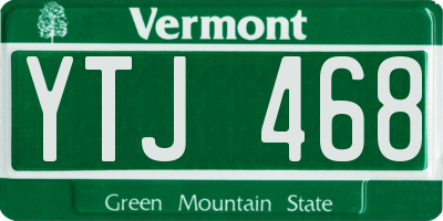 VT license plate YTJ468