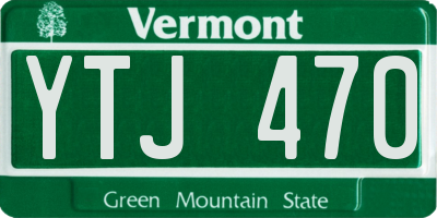 VT license plate YTJ470