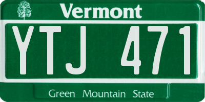 VT license plate YTJ471