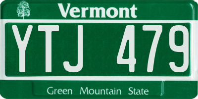 VT license plate YTJ479