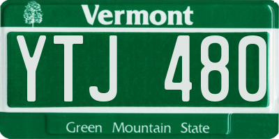 VT license plate YTJ480