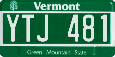 VT license plate YTJ481