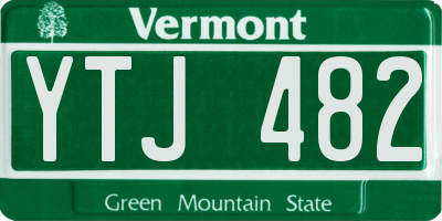 VT license plate YTJ482