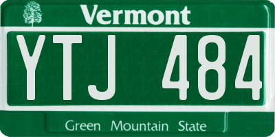VT license plate YTJ484
