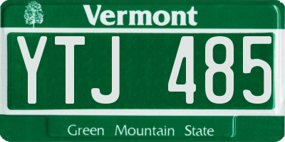 VT license plate YTJ485