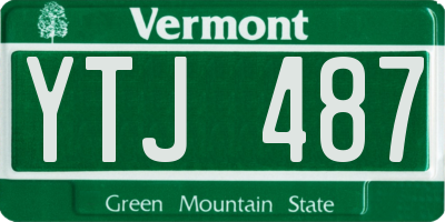 VT license plate YTJ487