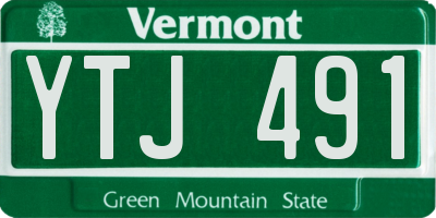 VT license plate YTJ491