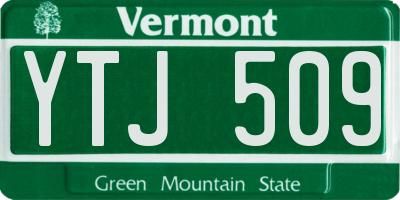 VT license plate YTJ509