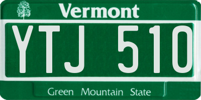 VT license plate YTJ510