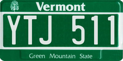 VT license plate YTJ511