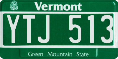 VT license plate YTJ513