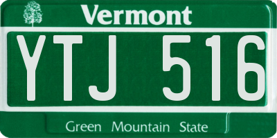 VT license plate YTJ516